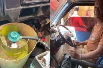 Hendra Irawan sopir angkot di Sukabumi viral karena gunakan elfiji 3 Kg menggantikan bensin untuk menekan biaya operasional. (Prima Meidiandi/Telusurbisnis)