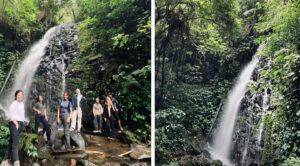 Curug Tangga destinasi wisata baru di Kampung Naimin Goalpara Desa Cisarua Kecamatan Sukaraja Kabupaten Sukabumi, yang mulai dilirik wisatawan lokal. (Prima Meidiandi/Telusurbisnis)